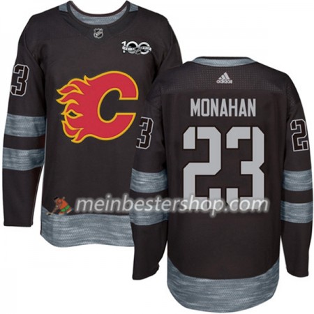 Calgary Flames Sean Monahan 23 1917-2017 100th Anniversary Adidas Schwarz Trikot Authentic - Herren